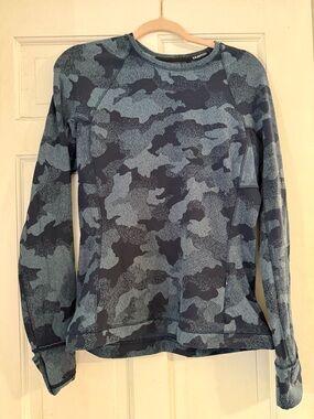 lululemon athletica Blue Camo Long Sleeve Sweatshirt